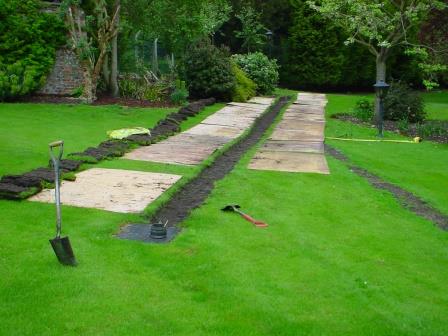 Drainage running from main manhole