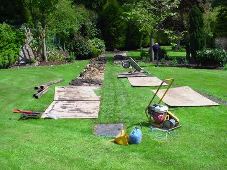 Careful reinstatement of lawn
